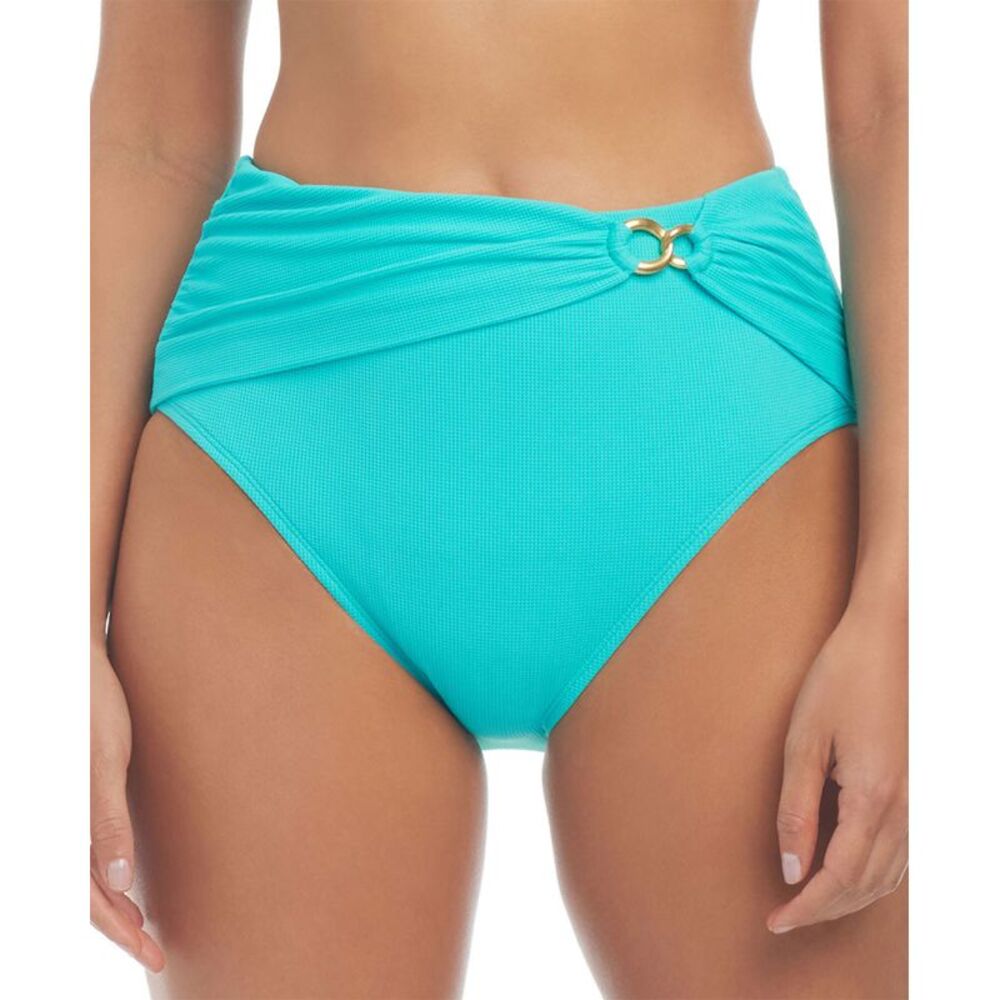 Bleu by Rod Beattie Womens Ring Hardware High-Waist Bikini Bottom 14 Lagunita